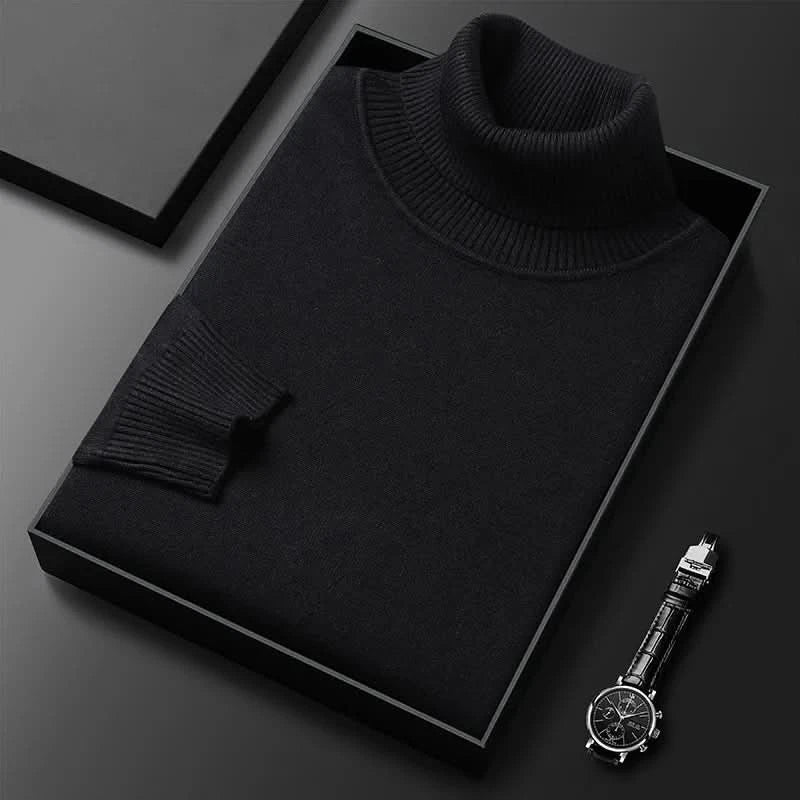 Tobias - Men's Ribbed Knit Turtleneck Sweater