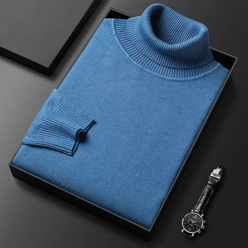 Tobias - Men's Ribbed Knit Turtleneck Sweater