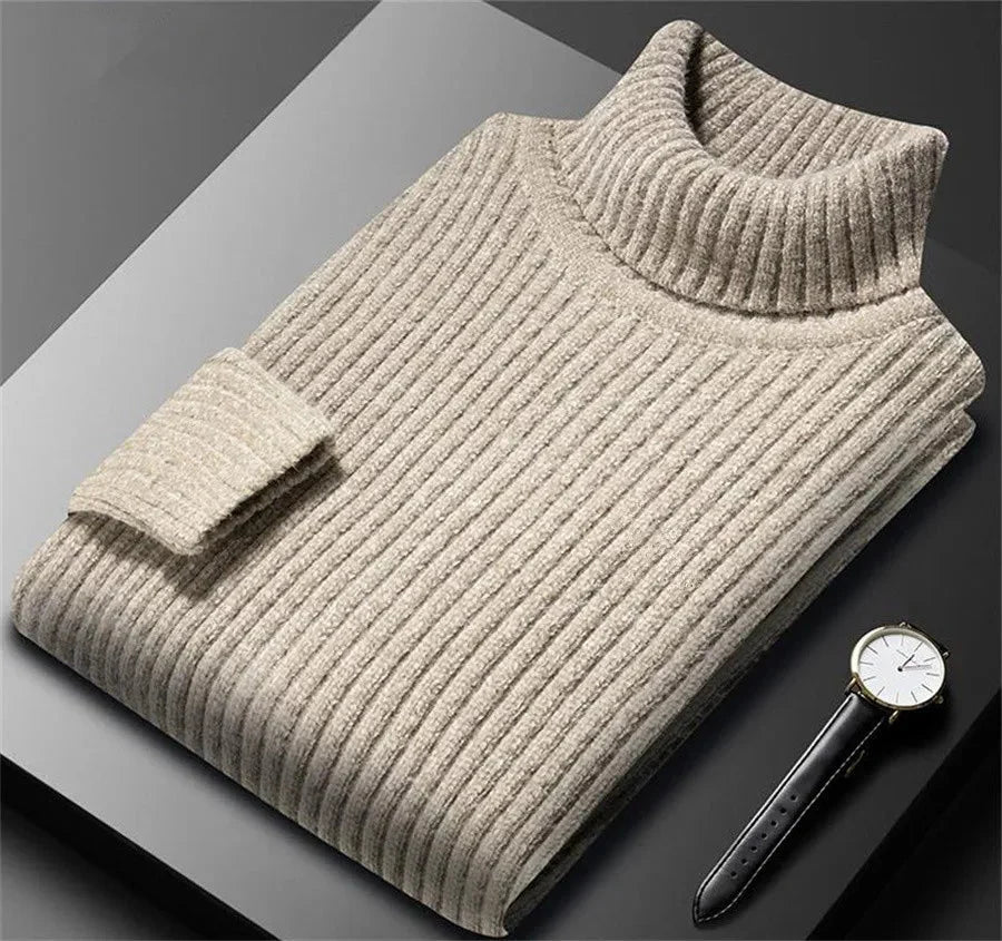 Torsten - Men's Ribbed Knit Turtleneck Sweater