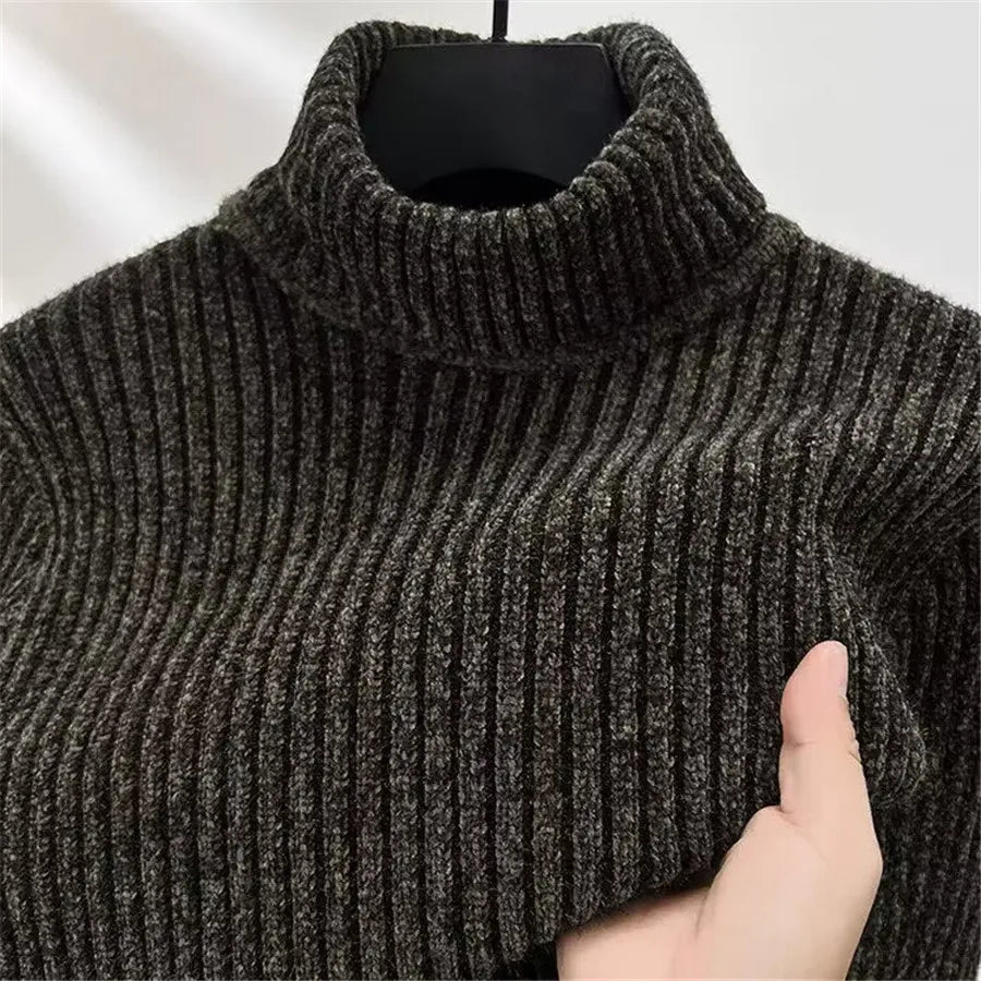 Torsten - Men's Ribbed Knit Turtleneck Sweater