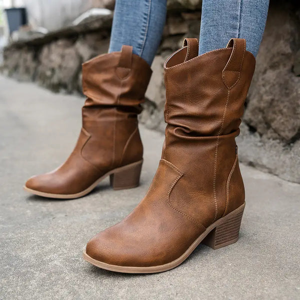Veronique - Women's Western Heeled Ankle Boots
