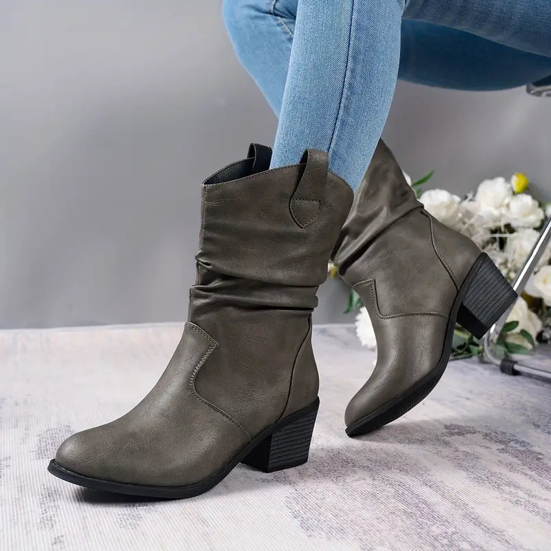 Veronique - Women's Western Heeled Ankle Boots