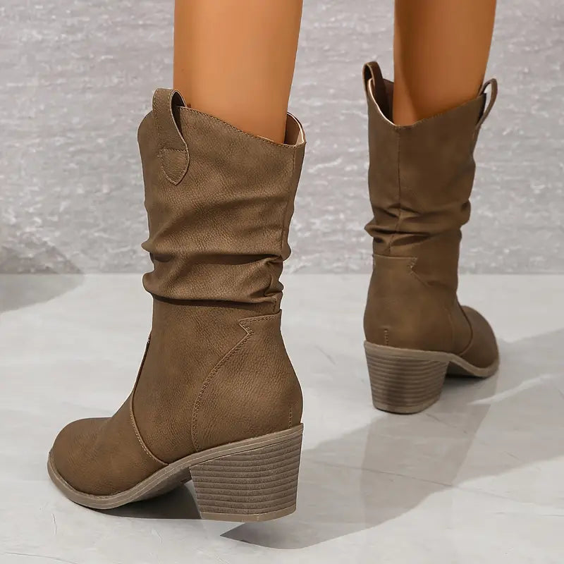 Veronique - Women's Western Heeled Ankle Boots