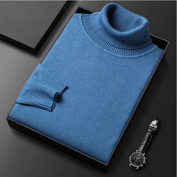 Vincent - Men's Ribbed Knit Turtleneck Sweater