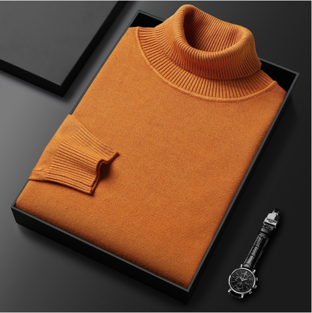 Vincent - Men's Ribbed Knit Turtleneck Sweater