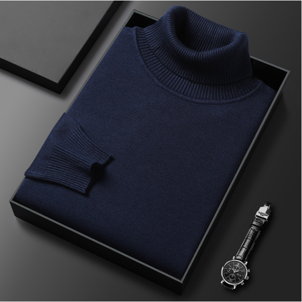 Vincent - Men's Ribbed Knit Turtleneck Sweater