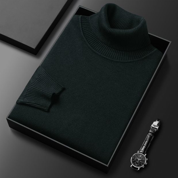 Vincent - Men's Ribbed Knit Turtleneck Sweater