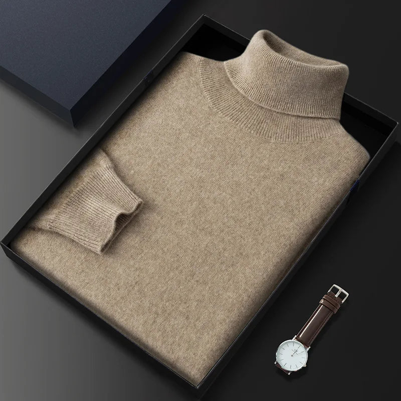 Warwick - Men's Ribbed Knit Turtleneck Sweater