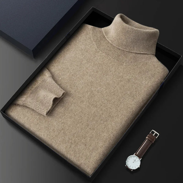 Warwick - Men's Ribbed Knit Turtleneck Sweater