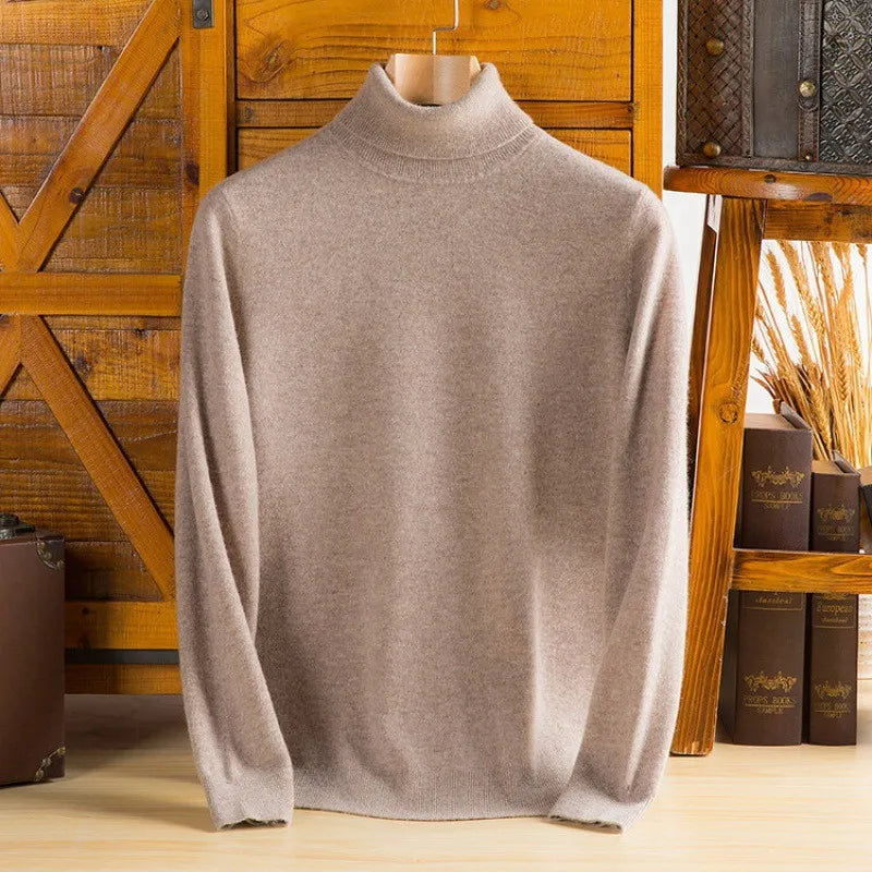 Warwick - Men's Ribbed Knit Turtleneck Sweater