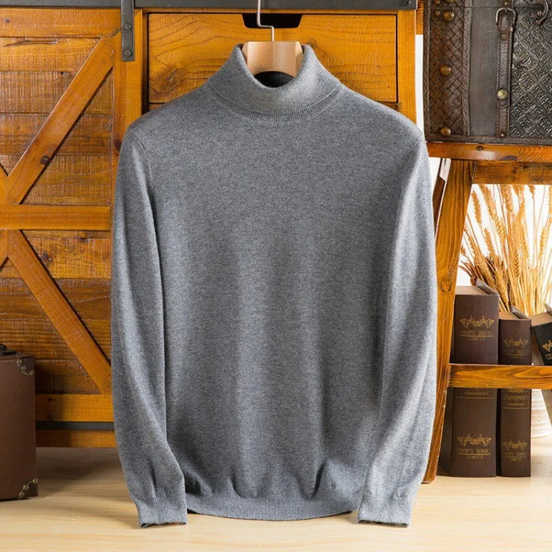 Warwick - Men's Ribbed Knit Turtleneck Sweater
