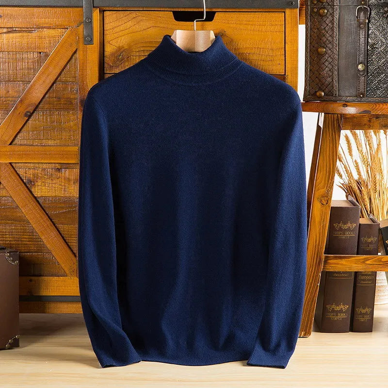 Warwick - Men's Ribbed Knit Turtleneck Sweater