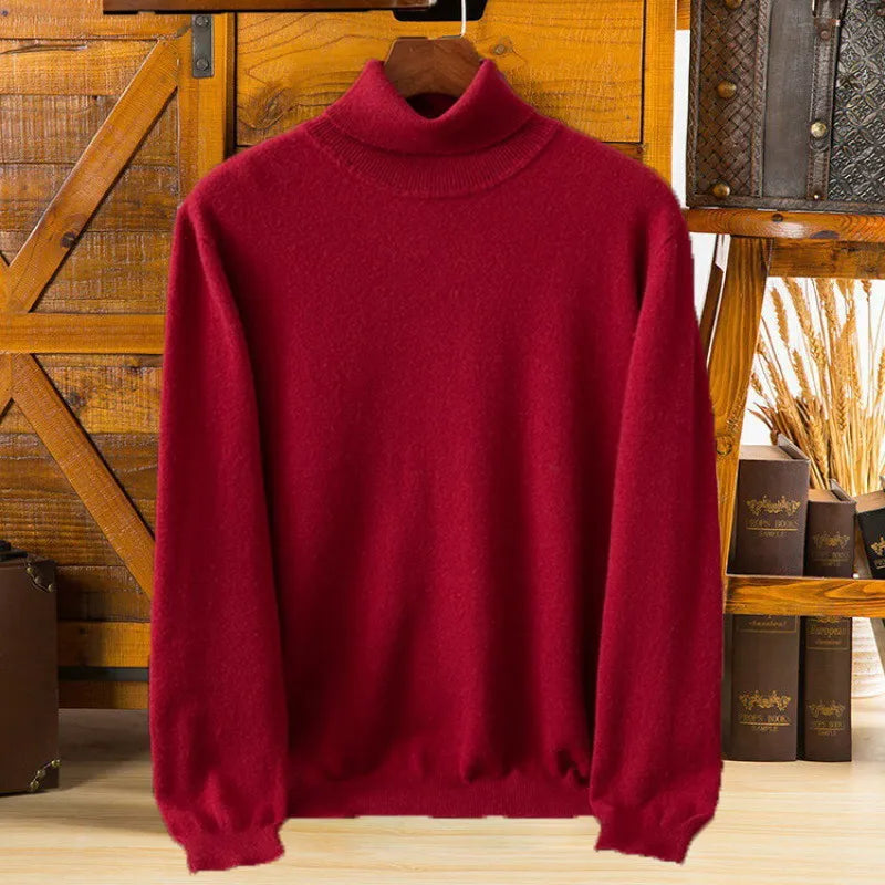 Warwick - Men's Ribbed Knit Turtleneck Sweater