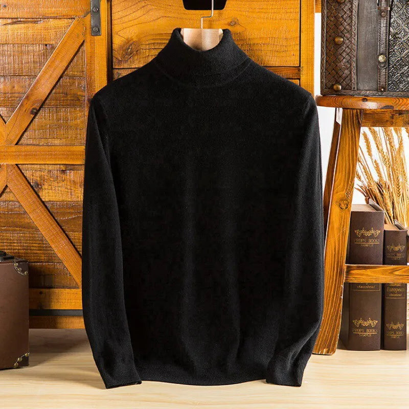 Warwick - Men's Ribbed Knit Turtleneck Sweater