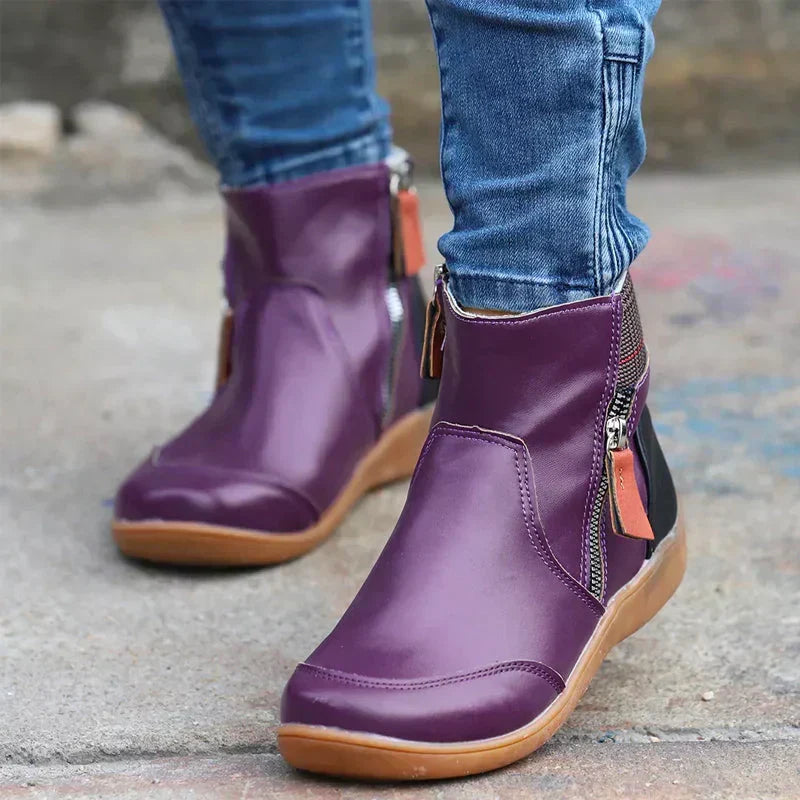 Wilhelmina - Women's Zip Up Ankle Boots