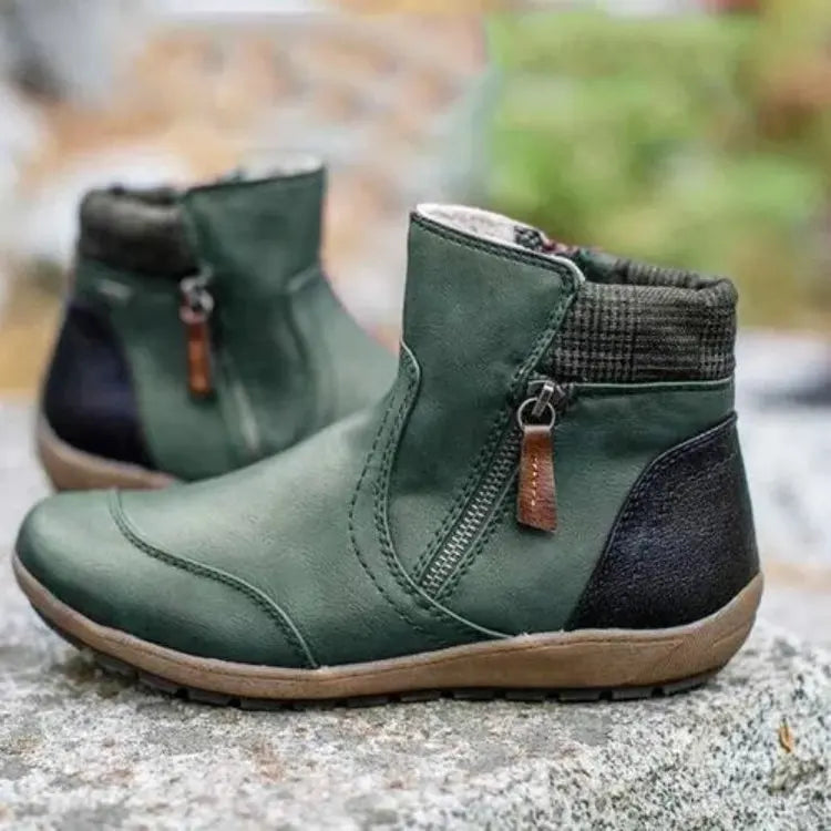 Wilhelmina - Women's Zip Up Ankle Boots