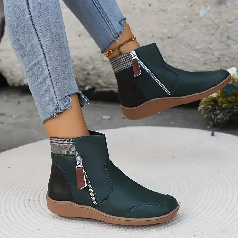 Wilhelmina - Women's Zip Up Ankle Boots