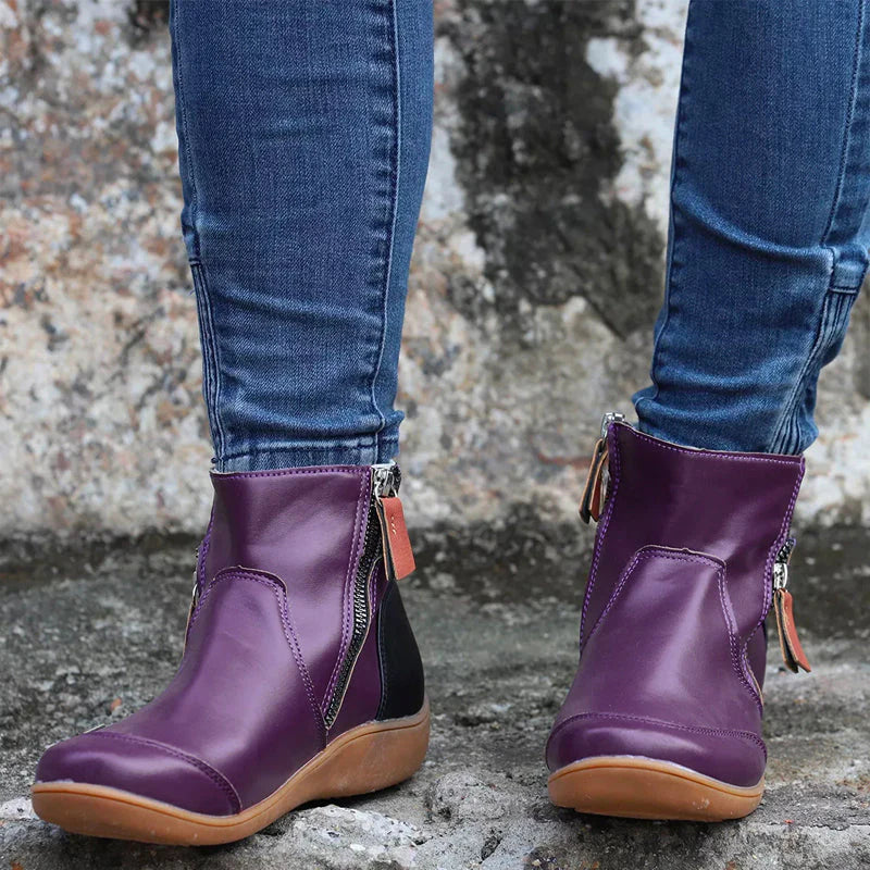 Wilhelmina - Women's Zip Up Ankle Boots