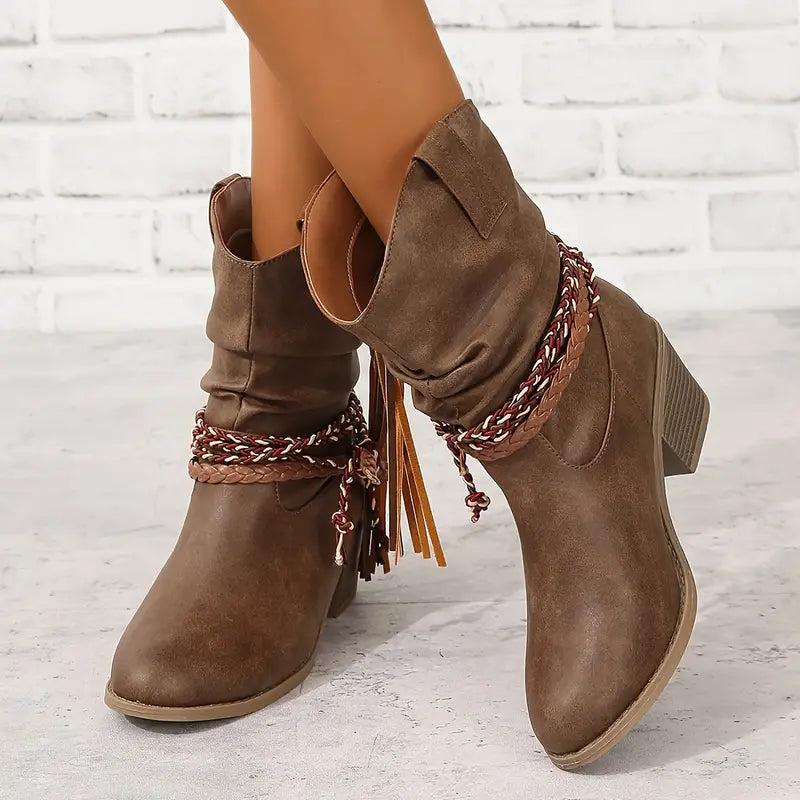 Willa - Women's Western Heeled Ankle Boots
