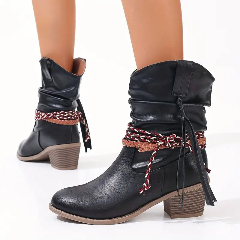 Willa - Women's Western Heeled Ankle Boots