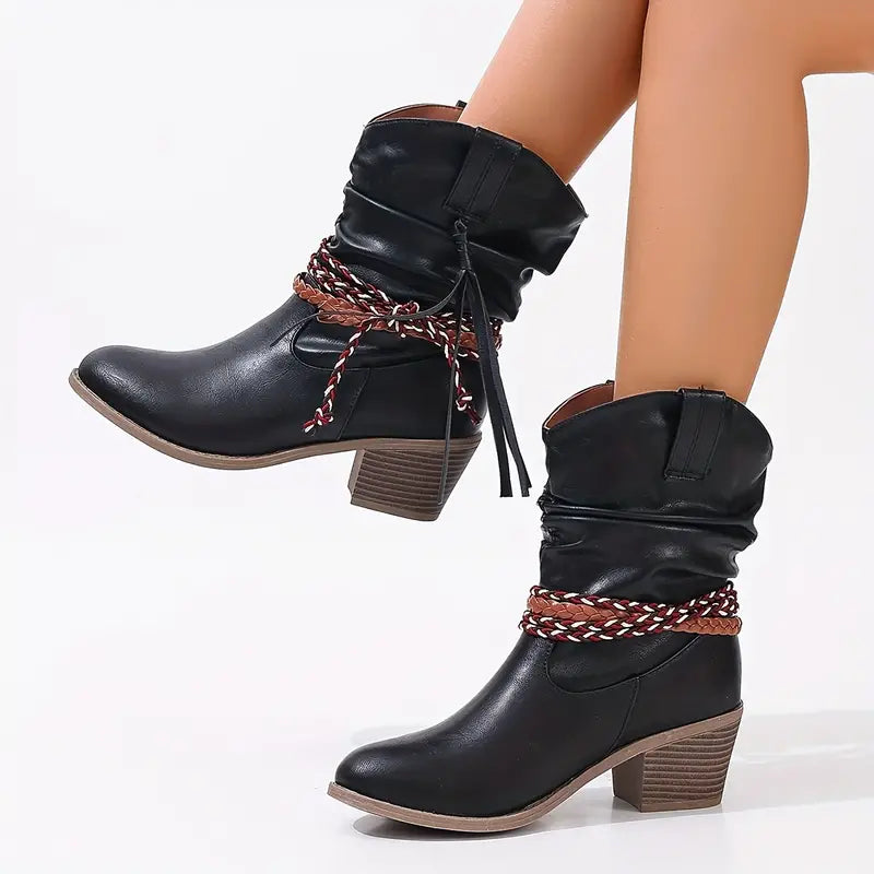 Willa - Women's Western Heeled Ankle Boots
