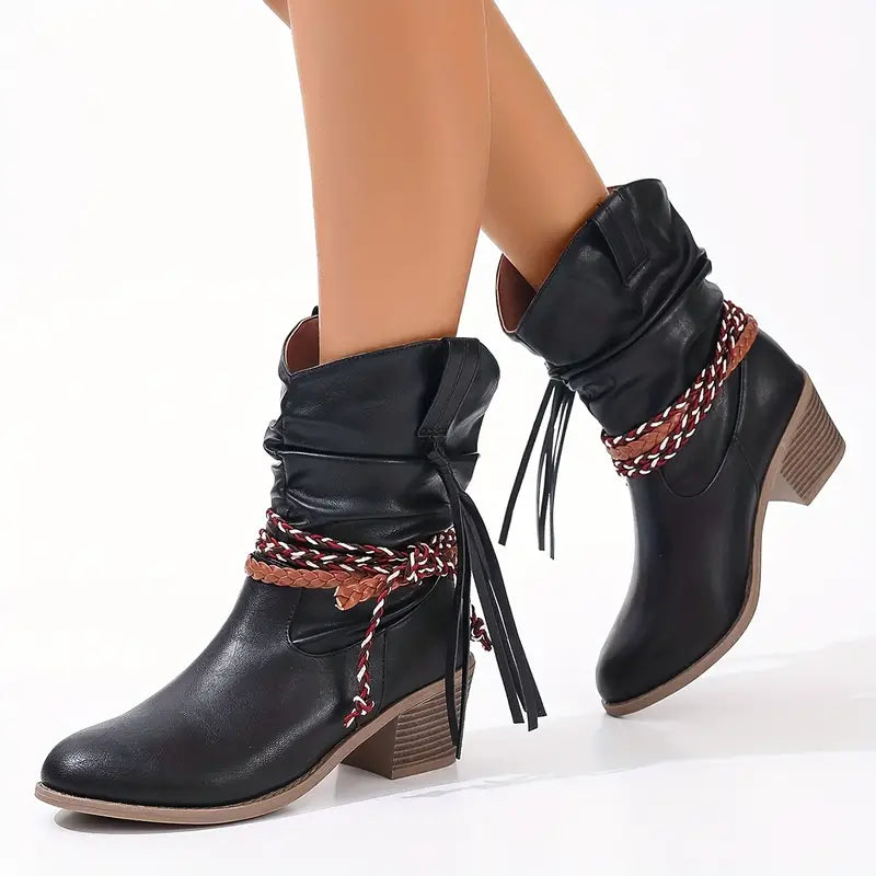 Willa - Women's Western Heeled Ankle Boots