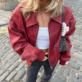 Yvette - Women's Oversized Biker Faux Leather Jacket