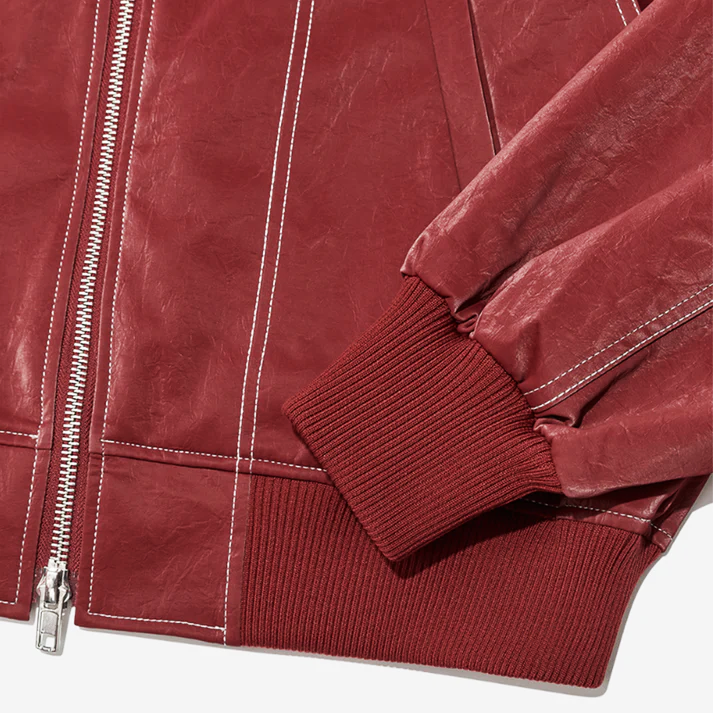 Yvette - Women's Oversized Biker Faux Leather Jacket