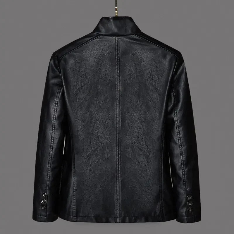 Zachary - Men's Faux Leather Blazer Jacket
