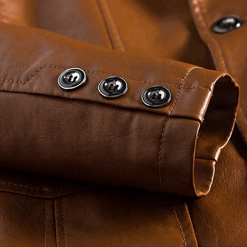 Zachary - Men's Faux Leather Blazer Jacket